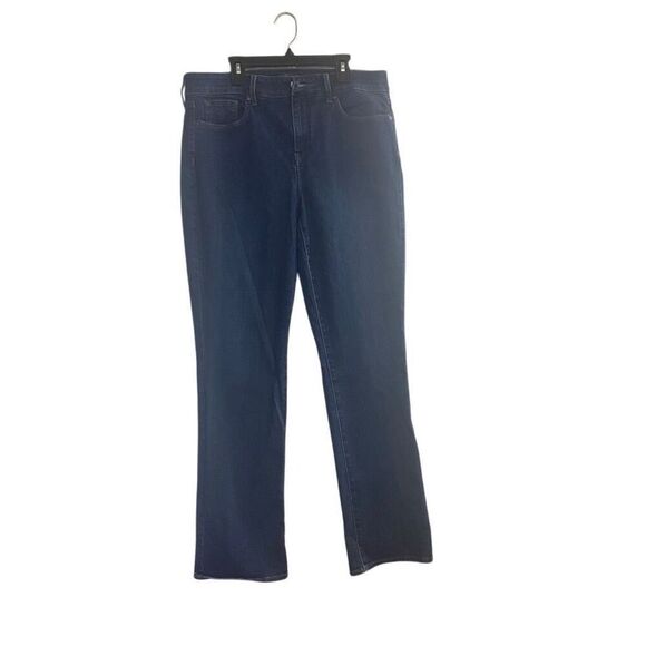 NYDJ Women’s Size 12 Dark Wash Marilyn Straight Liftxtuck Technology Jeans - Picture 1 of 10